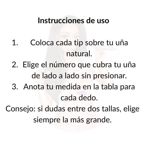 Kit de Medición de Tallas – Alexa Nails Press On - Imagen 4