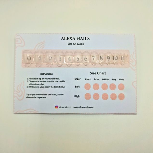 Kit de Medición de Tallas – Alexa Nails Press On - Imagen 3